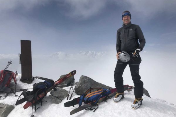 Christian auf dem Gipfel des Monte Leone
